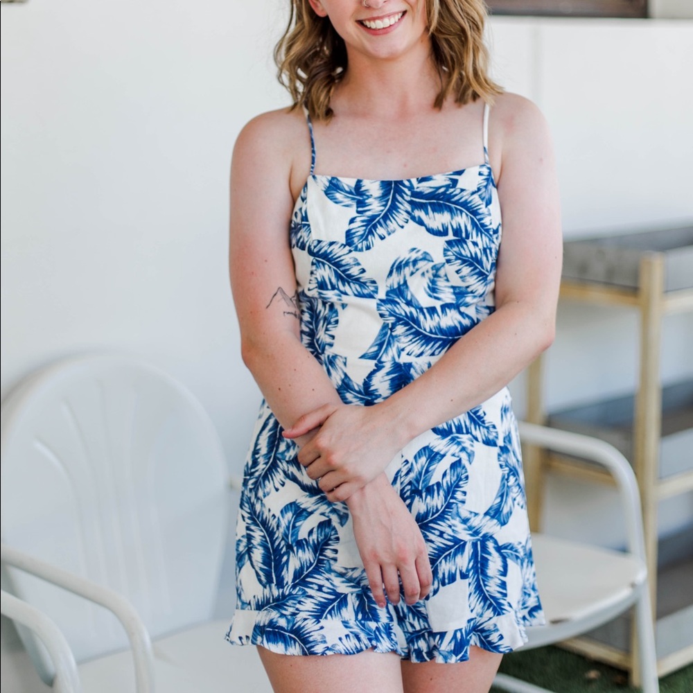 Blue Tropic Romper